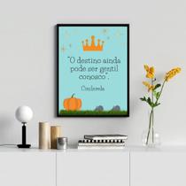 Quadro O Destino Ainda Pode Ser GentilConosco 45x34cm - com vidro