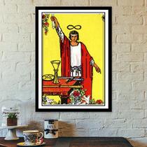 Quadro O Mago Tarot The Magician Tamanho A3 Com Moldura Rider Waite Arte