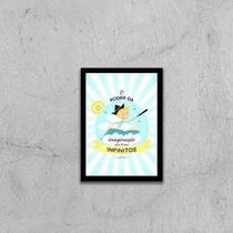 Quadro O Poder Da Imaginação Nos Torna Infinitos 45X34 Preta