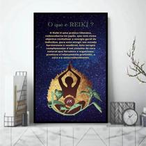 Quadro O Que é Reiki 33x24cm - com vidro