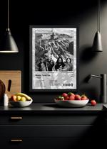 Quadro O Rappa Nunca Tem Fim (Black&white) Com Vidro Tamanho:21cm x 30cm (A4)