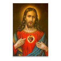 Quadro O Sagrado Coração de Jesus Sala Religiosidade Quarto Quadro O Sagrado Coração de Jesus Sala Religiosidade Quarto