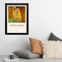 Quadro Obra Gustav Klint - The Kiss 45X34Cm - Com Vidro