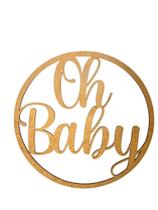 Quadro Oh Baby Painel Chá De Bebe Revelação Festa Decoração