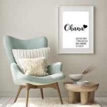 Quadro Ohana Quer Dizer Família - 60x48cm Quadro Ohana Quer Dizer Família - 60x48cm