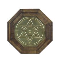 Quadro Oitavado Radiônico Estrela de Davi 18cm