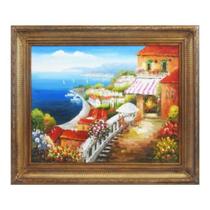 Quadro Oleo Sobre Tela Moldura Classica Rico Detalhes