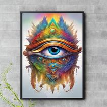 Quadro Olho De Horus Aquarela 33x24cm - com vidro Quadro Olho De Horus Aquarela 33x24cm - com vidro