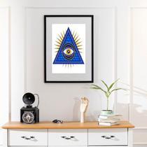 Quadro Olho Grego Pirâmide - 60x48cm Quadro Olho Grego Pirâmide - 60x48cm