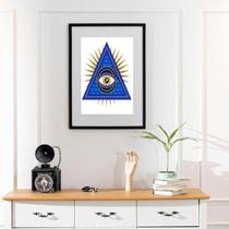 Quadro Olho Grego Pirâmide - 60X48Cm