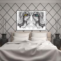 Quadro Olhos De Leão Desenhado