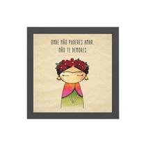 Quadro Onde Não Puderes Amar Não Te Demores 20x20cm