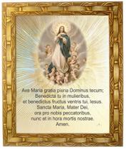 Quadro Oração da Ave Maria em Latim, 01, 30x25cm. Angelus