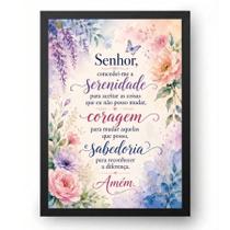 Quadro Oração da Serenidade Aquarela Suave 15x21cm Quadro Oração da Serenidade Aquarela Suave 15x21cm