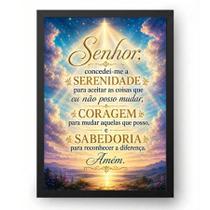 Quadro Oração da Serenidade Céu Celestial 21x30cm