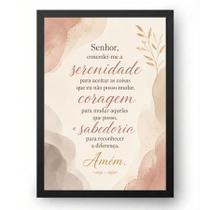 Quadro Oração da Serenidade Minimalista Elegante 40x60cm Quadro Oração da Serenidade Minimalista Elegante 40x60cm