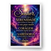 Quadro Oração da Serenidade Universo Cósmico 15x21cm Quadro Oração da Serenidade Universo Cósmico 15x21cm