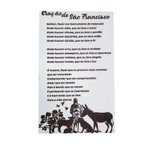 Quadro Oração De São Francisco De Assis Em Mdf 50x30 Cm Branco F031 Quadro Oração De São Francisco De Assis Em Mdf 50x30 Cm Branco F031