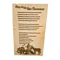 Quadro Oração De São Francisco De Assis Em Mdf 50x30 Cm Natural Quadro Oração De São Francisco De Assis Em Mdf 50x30 Cm Natural