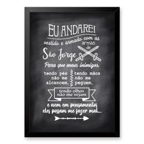 Quadro Oração De São Jorge - Lousa 33x24cm