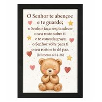 Quadro Oração infantil "O Senhor te abençoe e te guarde."