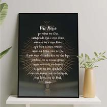 Quadro Oração Pai Nosso - Santíssimo 33x24cm - com vidro