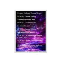 Quadro Oração Saint Germain Moldura Branca 45X34Cm