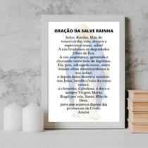 Quadro Oração Salve Rainha 33X24Cm - Com Vidro