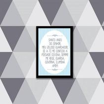 Quadro Oração Santo Anjo Do Senhor 24X18Cm