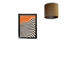 Quadro Orange Bauhaus - Angular Sinuosity 33X24Cm