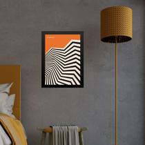 Quadro Orange Bauhaus - Angular Sinuosity 45X34Cm - Vidro