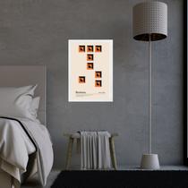 Quadro Orange Bauhaus Geometric Poster 24x18cm - com vidro