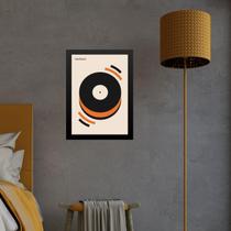 Quadro Orange Bauhaus - Musical Happiness 33X24Cm - Vidro