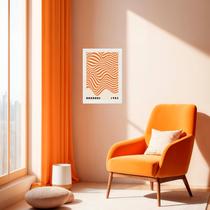 Quadro Orange Bauhaus - Wall Wave 45x34cm - com vidro