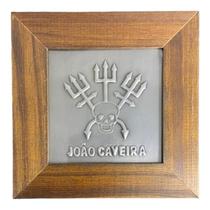Quadro Orixá Exú João Caveira Madeira Imbuia 12,5 x 12,5 cm Quadro Orixá Exú João Caveira Madeira Imbuia 12,5 x 12,5 cm