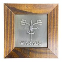Quadro Orixá Exú Marabô Madeira Imbuia E Metal 14,5X14,5Cm Quadro Orixá Exú Marabô Madeira Imbuia E Metal 14,5X14,5Cm
