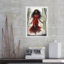 Quadro Orixá Iansã - Aquarela 24x18cm - com vidro