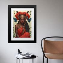 Quadro Orixá Iansã Com Borboletas - 60x48cm Quadro Orixá Iansã Com Borboletas - 60x48cm