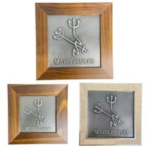 Quadro Orixá Maria Padilha em Madeira 18cm - Selecione a Cor