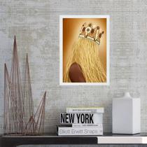 Quadro Orixá Obaluaê 33x24cm - com vidro Quadro Orixá Obaluaê 33x24cm - com vidro