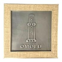 Quadro Orixá Omolú Em Aço e Madeira Carvalho 16,5x16,5cm Quadro Orixá Omolú Em Aço e Madeira Carvalho 16,5x16,5cm