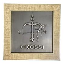 Quadro Orixá Oxossi Em Aço E Madeira Carvalho 16,5X16,5Cm Quadro Orixá Oxossi Em Aço E Madeira Carvalho 16,5X16,5Cm