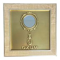 Quadro Orixá Oxum Em Aço e Madeira Carvalho 16,5x16,5cm Quadro Orixá Oxum Em Aço e Madeira Carvalho 16,5x16,5cm