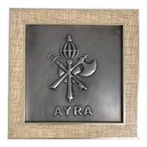 Quadro Orixá Xangô Ayrá Aço E Madeira Carvalho 16,5X16,5Cm Quadro Orixá Xangô Ayrá Aço E Madeira Carvalho 16,5X16,5Cm