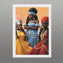 Quadro Orixás - Oxum Iemanjá e Iansã 24x18cm - com vidro Quadro Orixás - Oxum Iemanjá e Iansã 24x18cm - com vidro