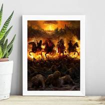 Quadro Os Quatro Cavalheiros Do Apocalipse 24x18cm - com vidro Quadro Os Quatro Cavalheiros Do Apocalipse 24x18cm - com vidro