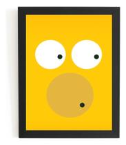 Quadro Os Simpsons Homer Arte Simplista Poster Moldurado