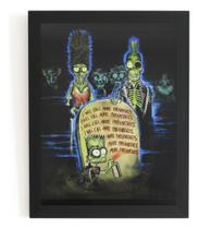 Quadro Os Simpsons Mortos Vivos Arte Poster Moldurado