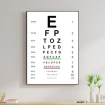 Quadro Ótica Exame Vista Óculos Oftalmologia Clínica 28x40cm