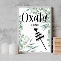 Quadro Oxalá É Pai Maior 24X18Cm Branca